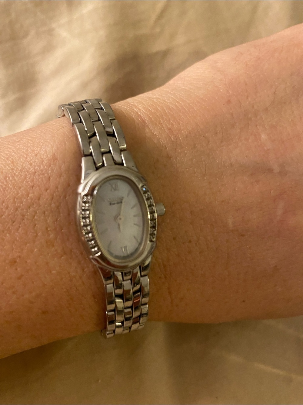 Citizen Silver-Tone Women's Crystal Accent Bracelet Watch
